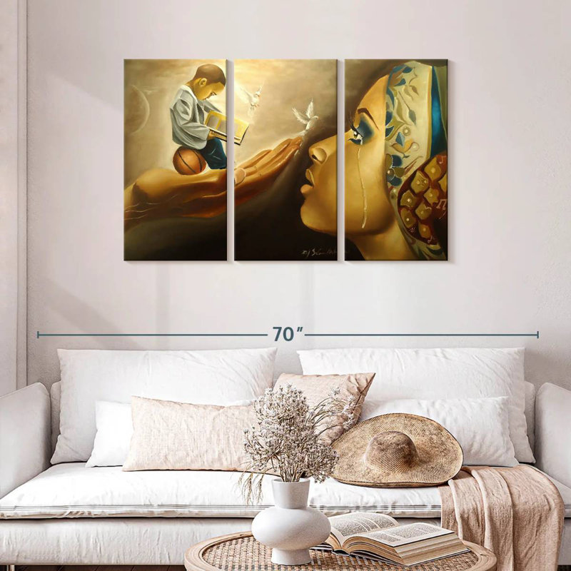 Leisha, mère, voici votre enfant, H 28 po x l 45 po