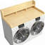 Comptoir de laveuse-sécheuse avec rebord, organisateur à double couche pour le rangement du linge, 54 po-744116431