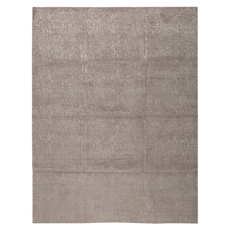 Hand Knotted Area Rug in Grey