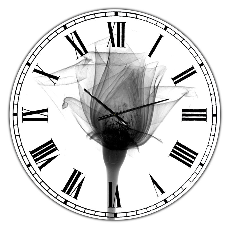 Horloge murale surdimensionnée Rose #10 X-Ray, Moyen