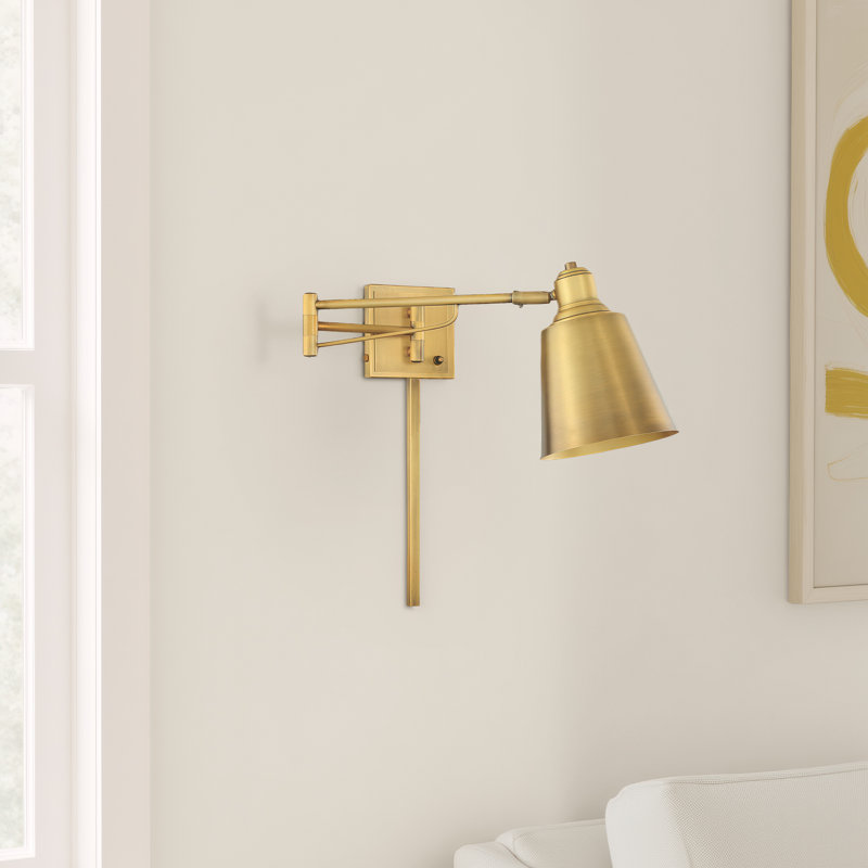 Solstice 1 - Light Dimmable Swing Arm in Brass, Brass