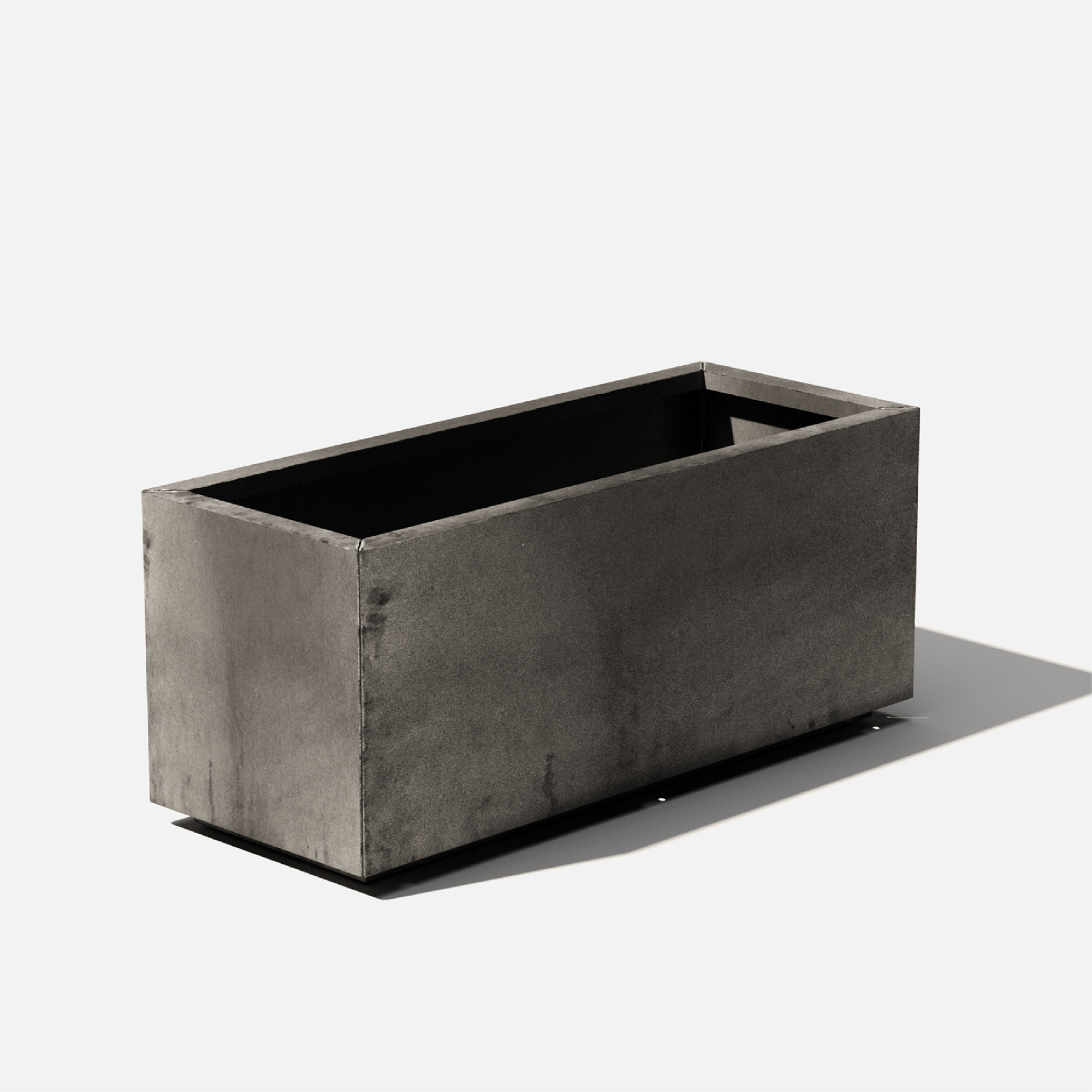 Corten Steel Series Long Box Planter, 16.25" H x 38" W x 15" D