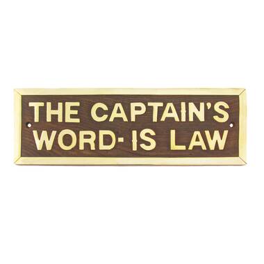 Nautical Captain's Word Sign- Nautical Décor, Door Plaques – The Metal  Foundry