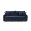 Modern Sofairina  Velvet Sleeper Sectional Sofa W/ 3 Toss Pillows