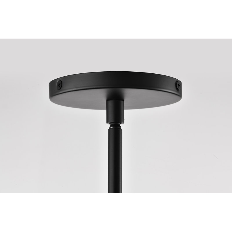 Vildan - Luminaire suspendu en céramique, H 47,13 po x l 14 po x P 14 po, Noir mat
