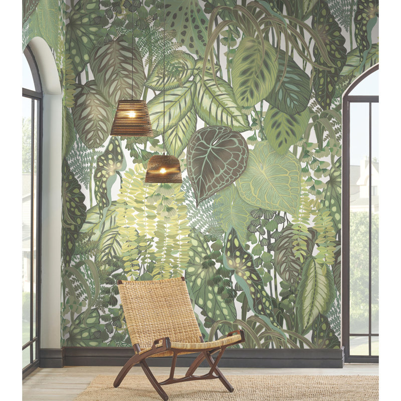 Papier peint floral Allonte, Coton