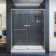 Infinity-Z 60" W x 30" H x 74.75" H Semi-frameless Sliding Shower Kit with Base Included