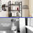 5 Tier Industrial Etagere Bookshelf with Metal Frame and Scratch Resistant Shelves-397516465-394642798