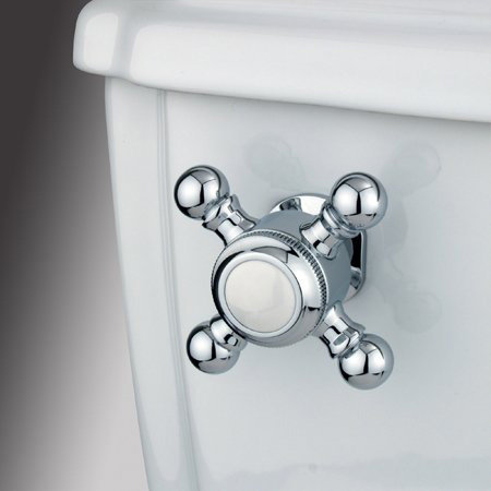 Bras de levier décoratif à poignée croisée buckingham, Chrome poli