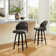 26'' Swivel Upholstered Counter & Bar Stool with solid wood frame