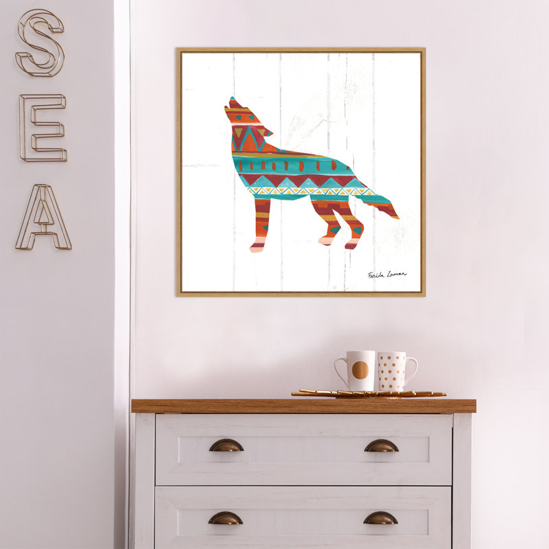 « sud-ouest vibes », art encadré loup toile Begley
