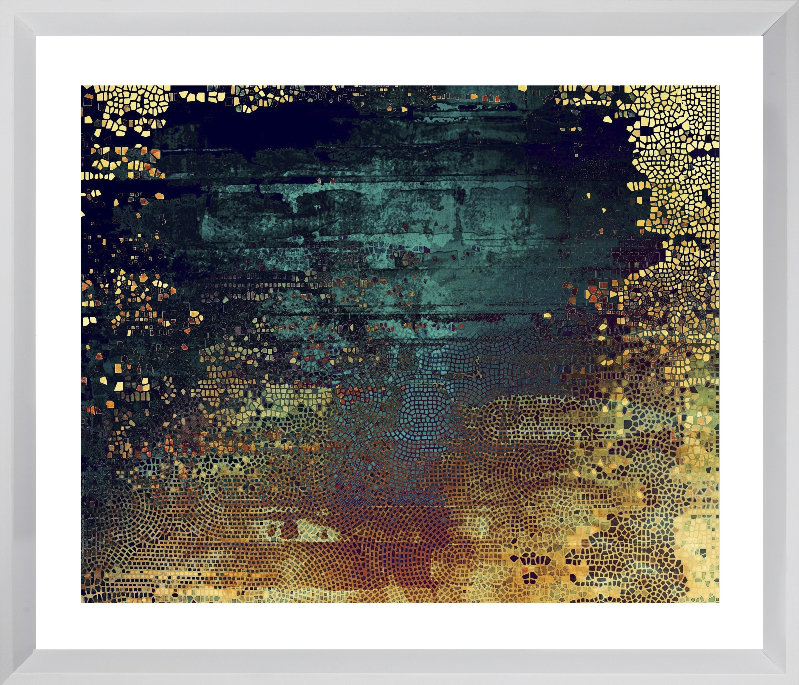 Textured Abstract - Single Picture Frame Print, 202.692 cm H x 164.592 cm W, Matt White