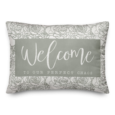 Welcome To Chaos Floral Lumbar Pillow