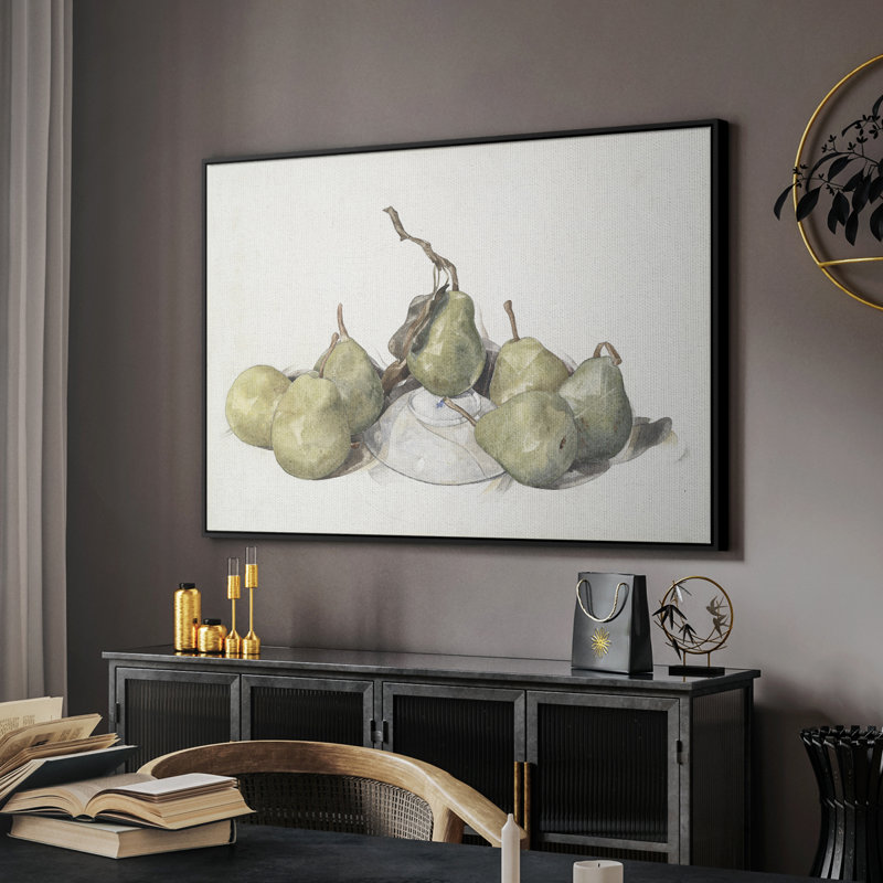 «Vintage Botanical Print-III» sur toile, Noir, H 27 po x l 41 po