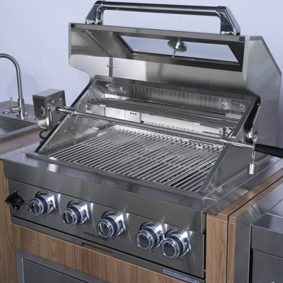 NL-4B02-W  Four Burner Gas Grill , 48000 BTU Stainless Steel Build In Grill