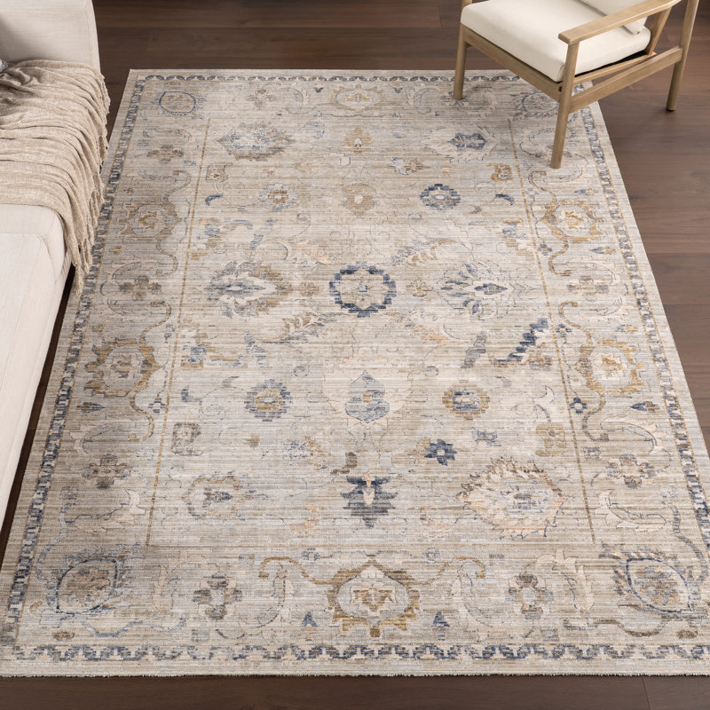 Jasonna Indoor/Outdoor Machine Washable Area Rug, Rectangle 4' x 6'