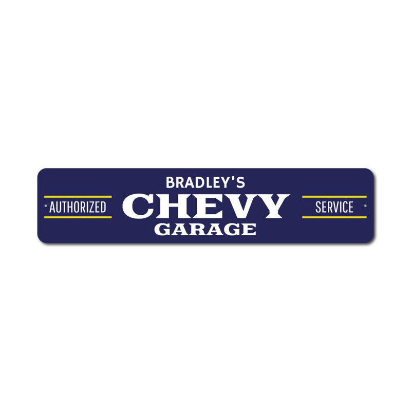 Plaque en aluminium Chevy, H 4 po x l 18 po x P 0,04 po