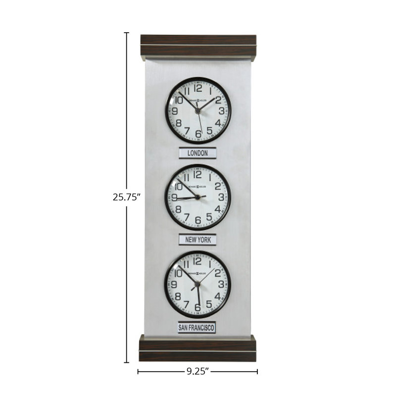 Sienna II Wall Clock, Silver