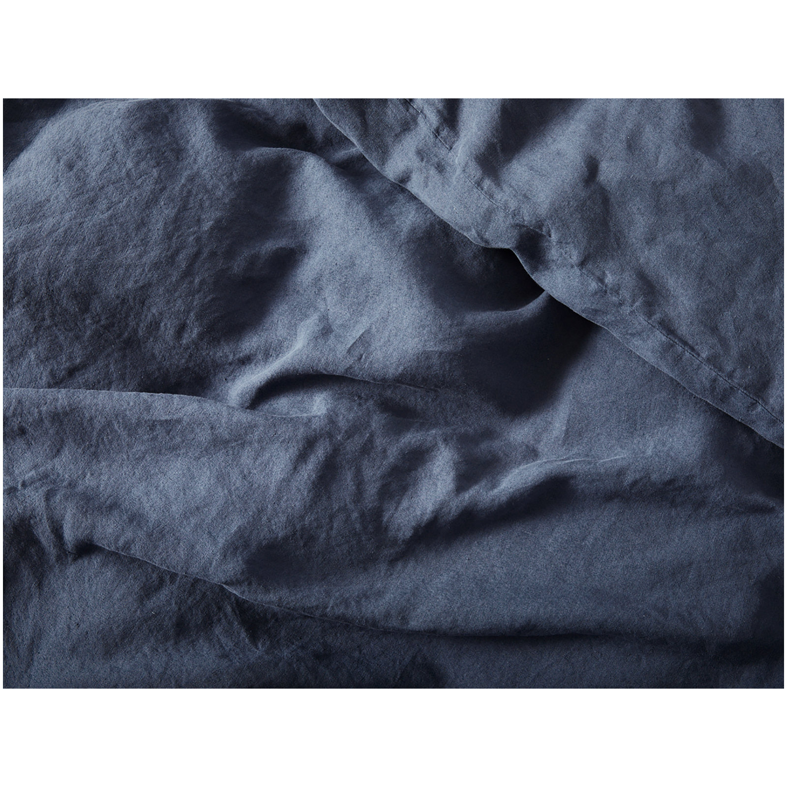 Coyuchi Organic Relaxed Linen Duvet Cover, Full/Queen Duvet Cover, Harbor Blue