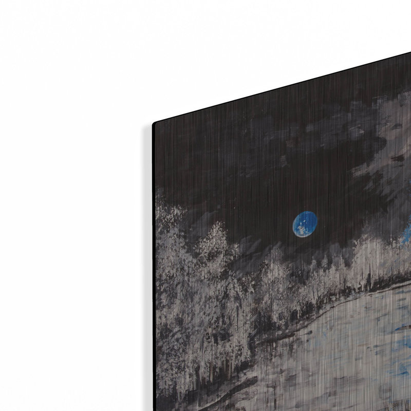 «Blue Moon» par Luxe Metal Portfolio, H 12 po x l 16 po