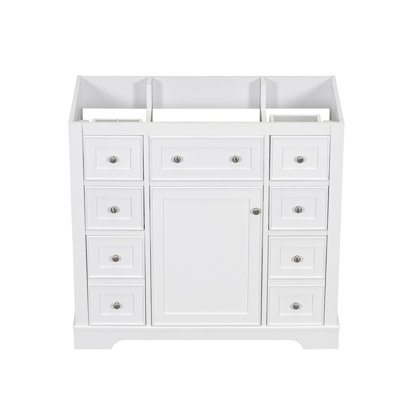 Kennede 35.6'' Single Bathroom Vanity Base Only in White