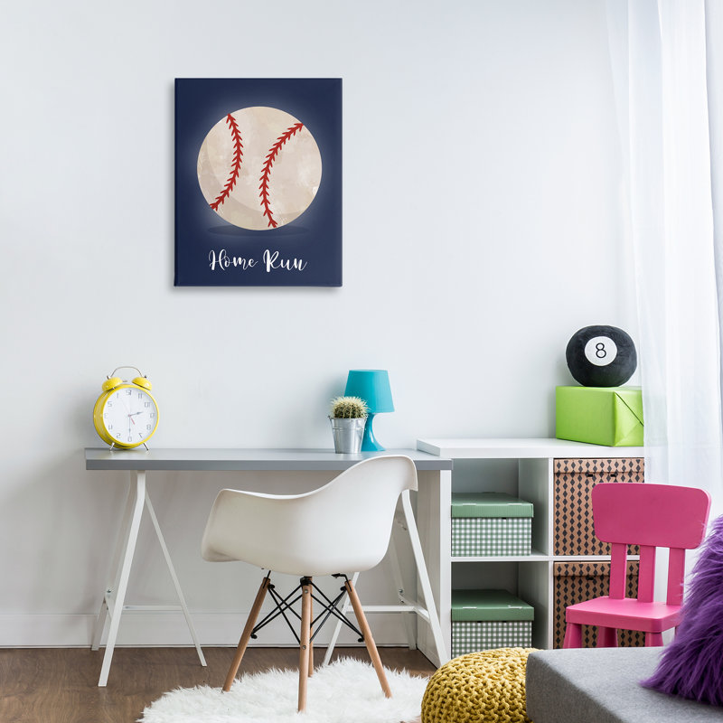 Jeu sur toile Home Run, design par Christine Simpson Art, H 30 po x l 24 po