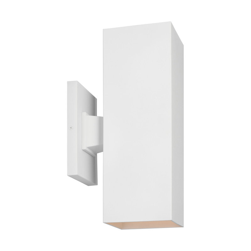 Sean Lavin Pohl Outdoor Fixture In Outdoor Textured White Finish, 14.25" H x 5" W x 7.75" D, 2 Lights