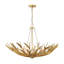 Mid-cenury Modern Oversized Branching Basket Leaf Chandelier