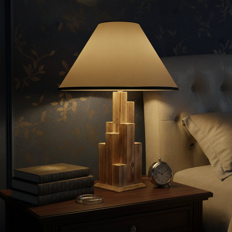 Lampe de table Skyline, Sable pâle, Marron clair