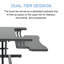 Giorgio Adjustable Metal Base Standing Desk Converter
