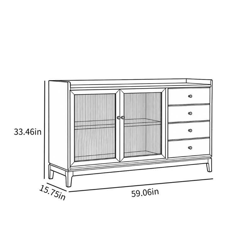 Nouveau cabinet d'appoint multifonctionnel de style chinois