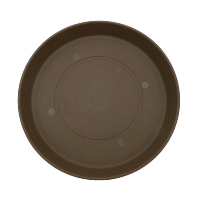  Classic Plastic Prima Plant Saucer, Chocolate, 7in