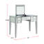 Ensemble coiffeuse avec tabouret et miroir Salyer-535590344