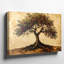 Art mural sur toile, arbre de vie, arbre fruitier avec des racines profondes sur fond parchemin-1797484126