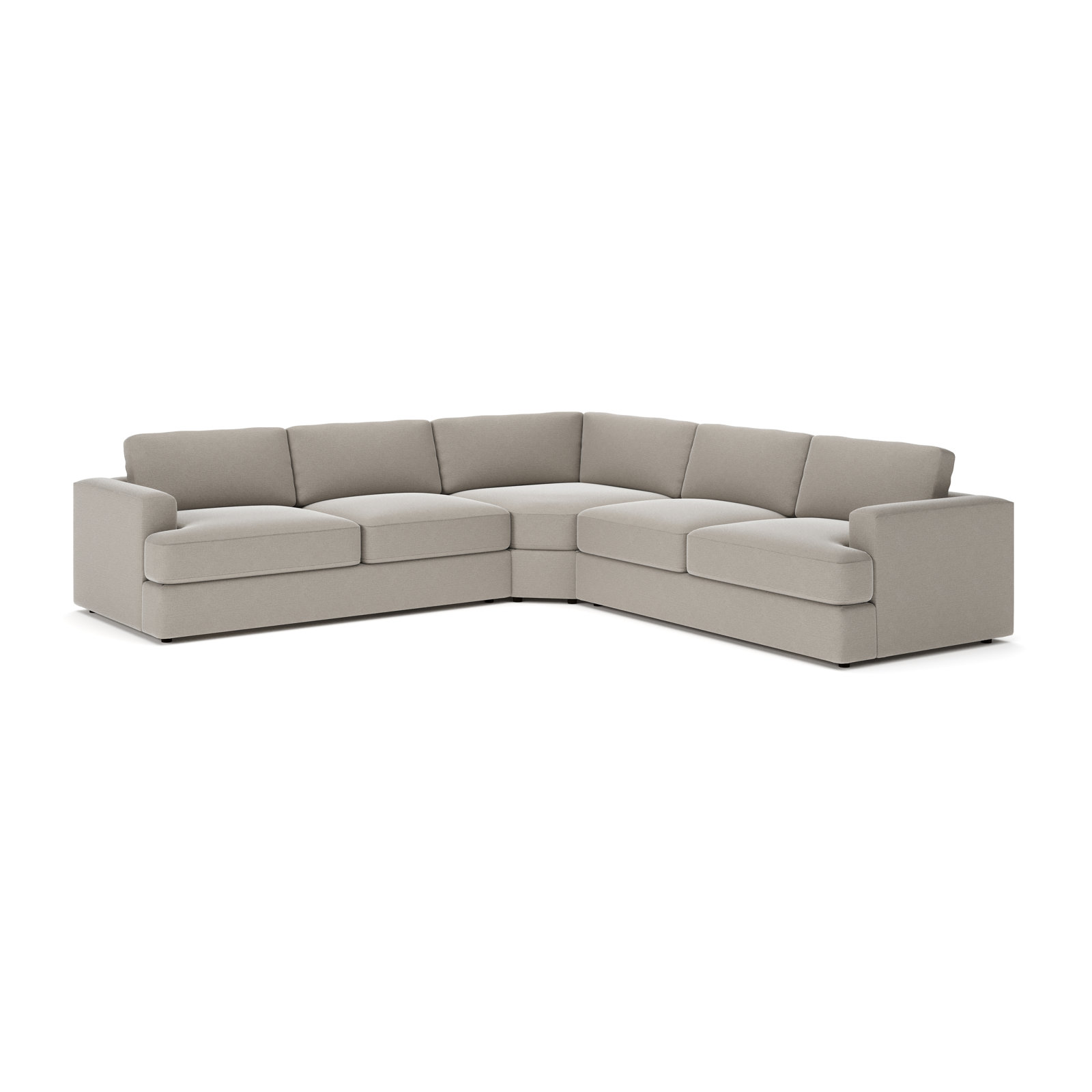 Cayden L-Sectional, Drusky Linen Sustain® Basketweave