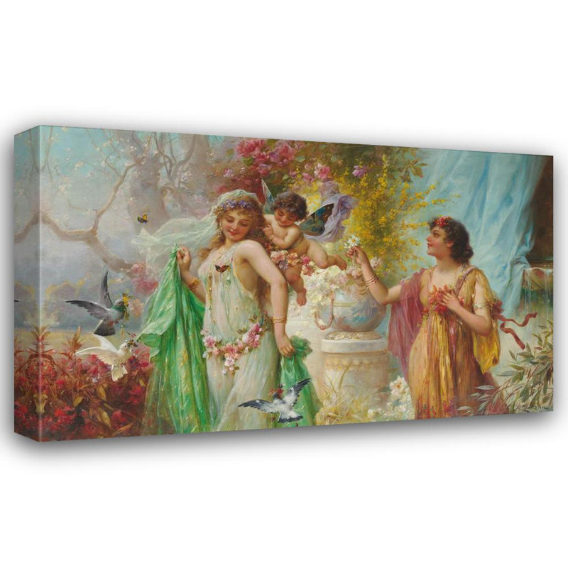 «A Classical Idyll» par Hans Zatzka, reproduction d'art sur toile tendue, H 24 po x l 17 po