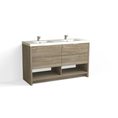 Vue 60" W Freestanding Double Bathroom Vanity