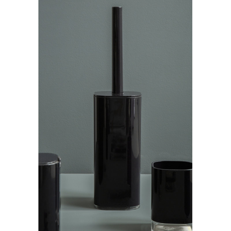 Fontenot Free-Standing Toilet Brush and Holder, Black