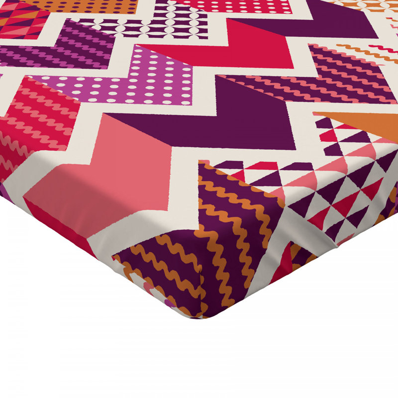 Microfiber Chevron Fitted Sheet, Full Fitted Sheet