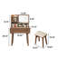 Coiffeuse simple en bois massif de 60 cm avec miroir de maquillage-640772306