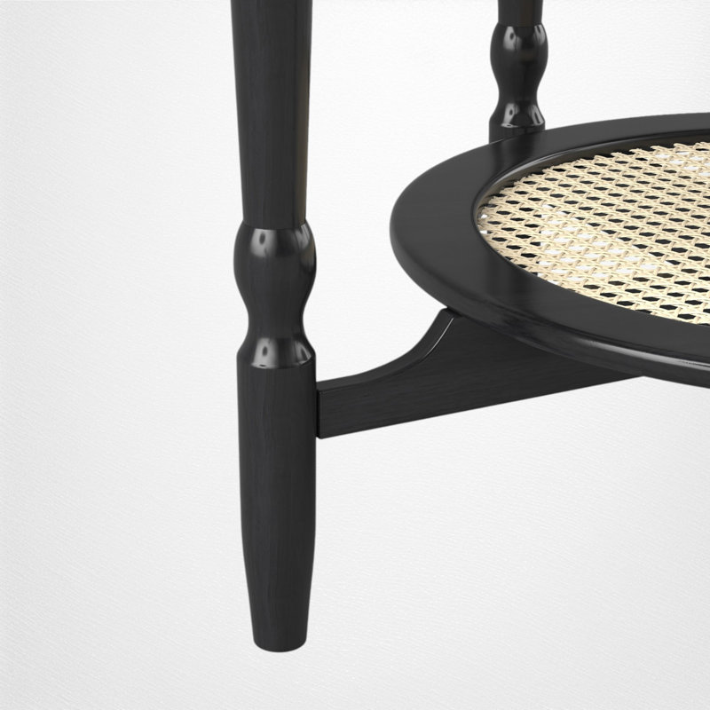 Table basse à plateau avec tablette, Black