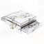 Glossy Square Storage Coffee Table With 4 Drawers