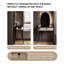 Coiffeuse italienne haut de gamme de 80 cm avec grand miroir élégant-914794399