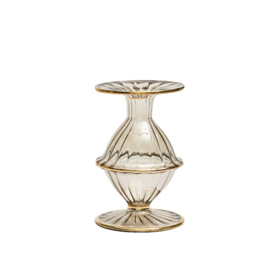 F2023 5.5'' H Glass Tabletop Candlestick