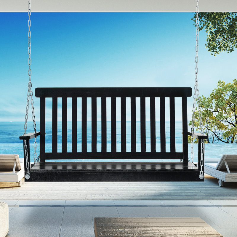 Balancelle de patio 2 places Outsunny, Noir, 46.75"