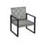 4-Piece Patio Furniture Set Outdoor Balcony Porch Garden Backyard Lawn Furniture Gray Acacia Wood Table Top, Blue Cushion And Light Gray Rattan-524150568-524150574