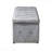 1 Piece Rectangular Short Velvet Upholstered Storage Ottoman - 2 Set Ottomans