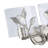 Wykeria 3-Light Vanity Light with Hammered Water Glass-1332508620