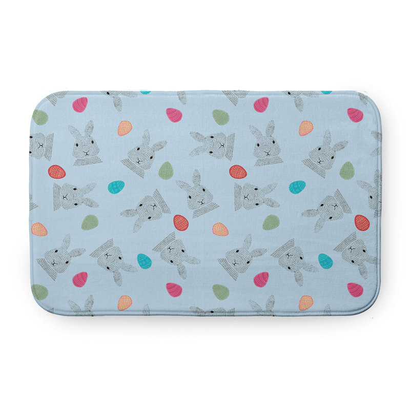 Tapis de bain Brieya, Bleu, L 21 po x L 34 po