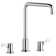 Elkay 8" Centerset Concealed Deck Mount Faucet With Arc Tube Spout And 2-5/8" Lever Handles Chrome